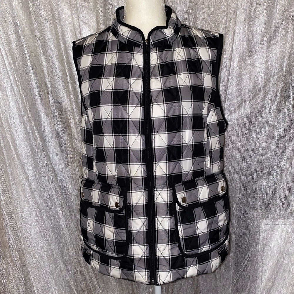 Croft and Borrow Checkered puffer vest